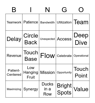 XRay at RISE Bingo Card