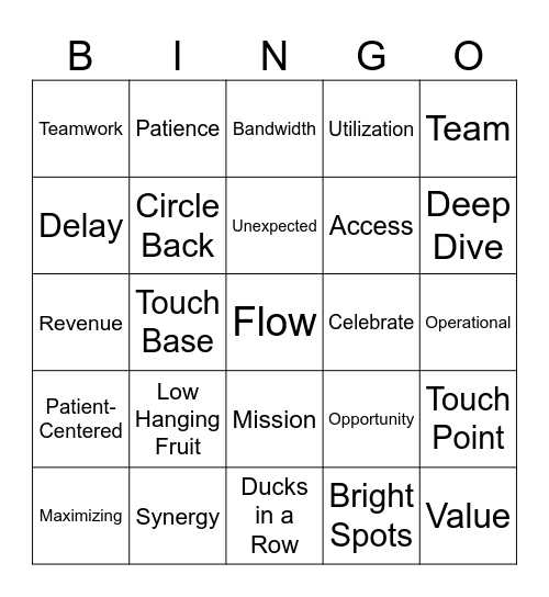 XRay at RISE Bingo Card