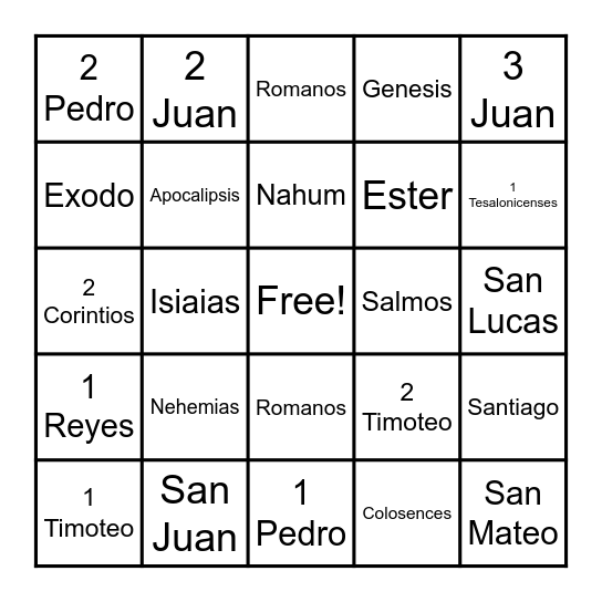 BINGO CRISTIANO Bingo Card