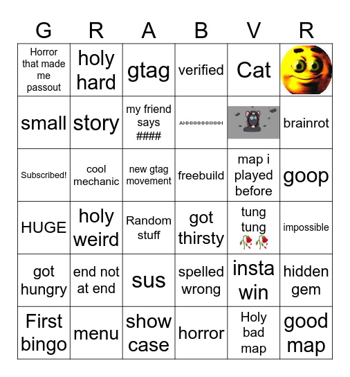 grabo Bingo Card