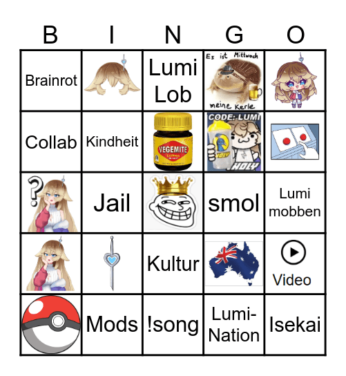 Lumi Bingo (klein) Bingo Card