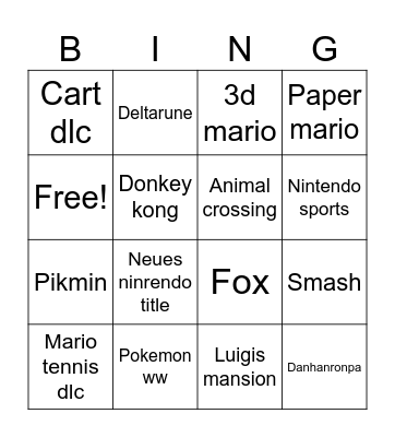 Direct Bingo Card