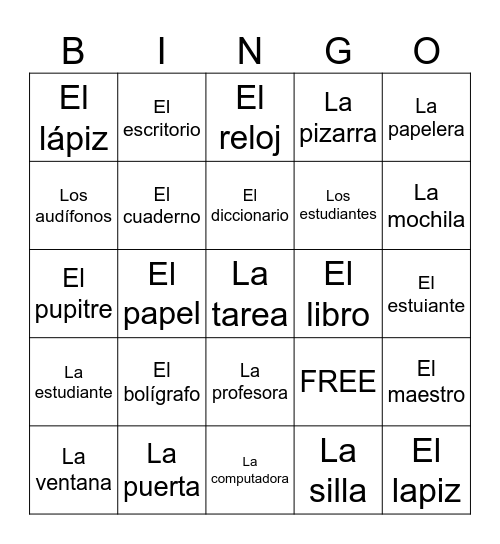 En la clase Bingo Card