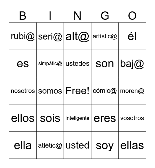8th Repaso Bingo Card