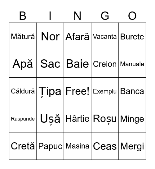 Bingo Card