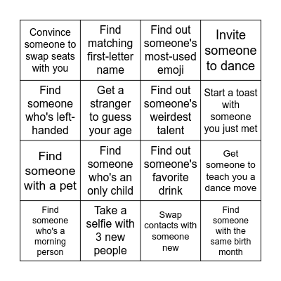 Baltic Reunion'26 Bingo Card