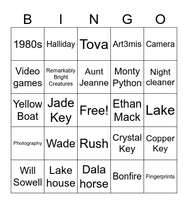 September Book Club Bingo Card