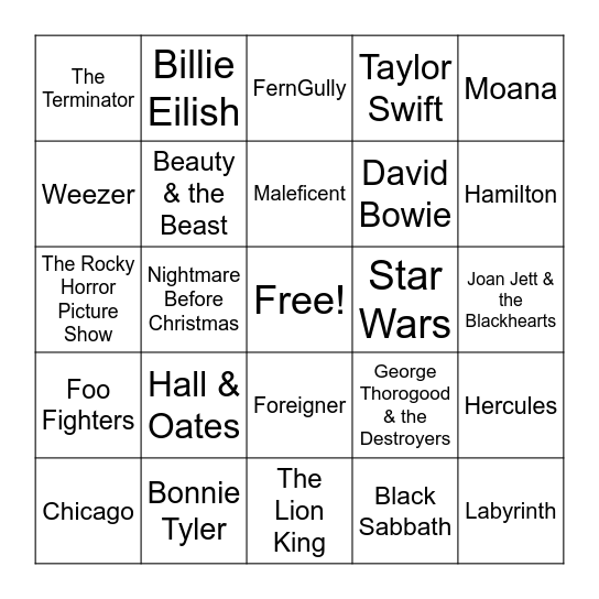 Bingo Blitz: Heroes & Villains Bingo Card