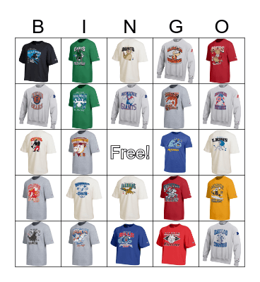 DISNEY NFL Bingo Card