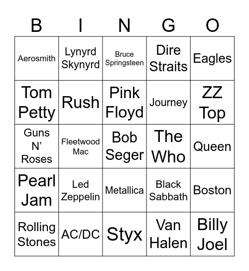 WDVE BINGO Card
