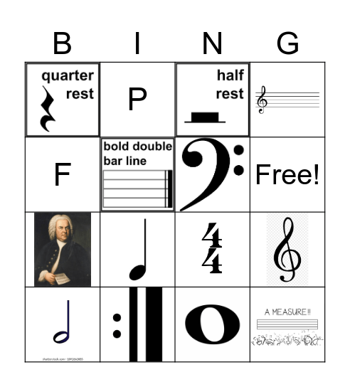 Music Bingo Card