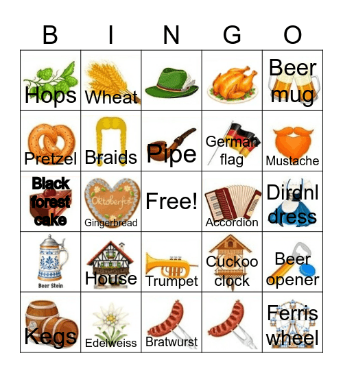 Oktoberfest Bingo Card