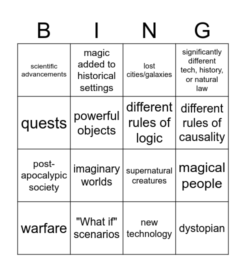 Mariela's bingo card Bingo Card