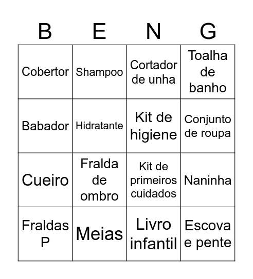 Bingo Sem Título Bingo Card