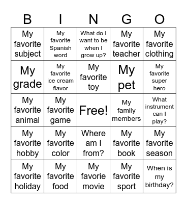 King's Kids 2026 Bingo! Bingo Card
