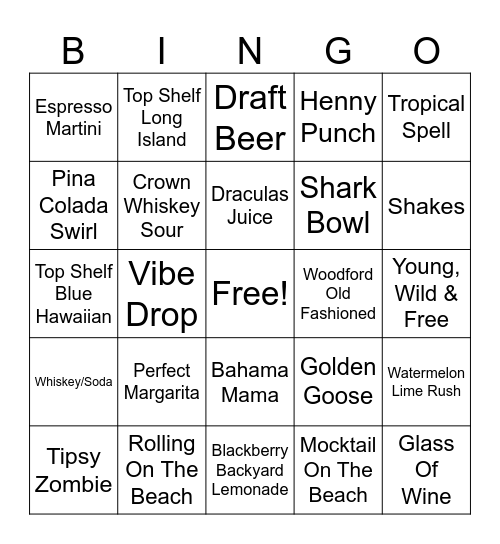 LBW BINGO Card