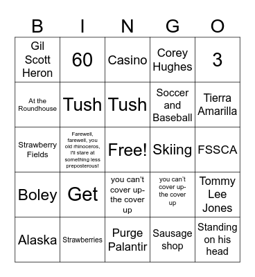 Jeff's 84th Birthday Bingo Board Bingo Card