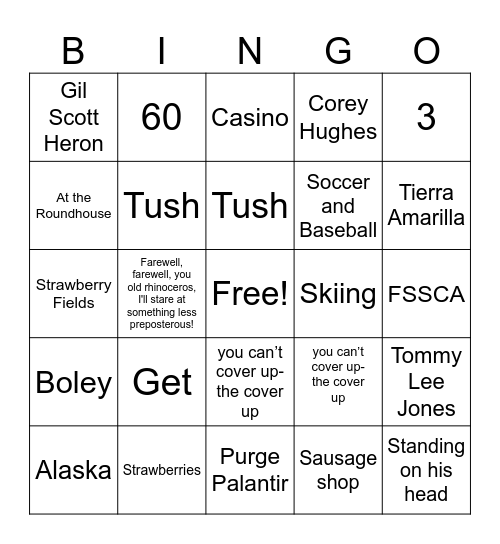 Jeff's 84th Birthday Bingo Board Bingo Card