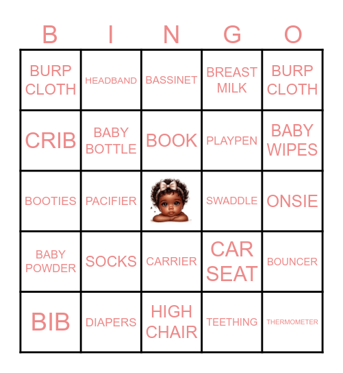 BABY SHOWER BINGO Card
