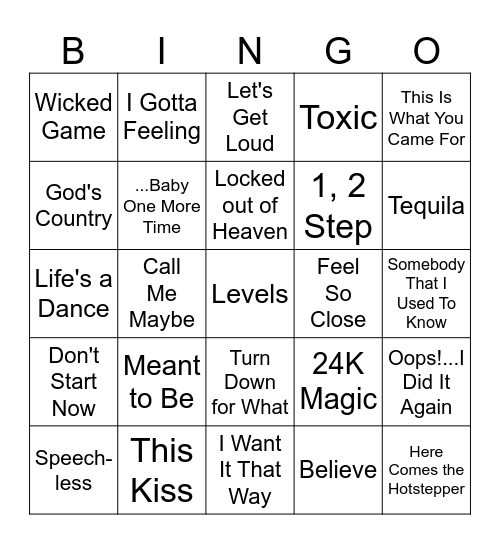 Game 1 - Summer, Tequila & Watermelon Sugar Bingo Card