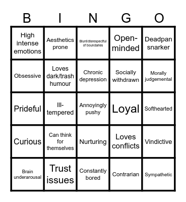 OBT bingo Card