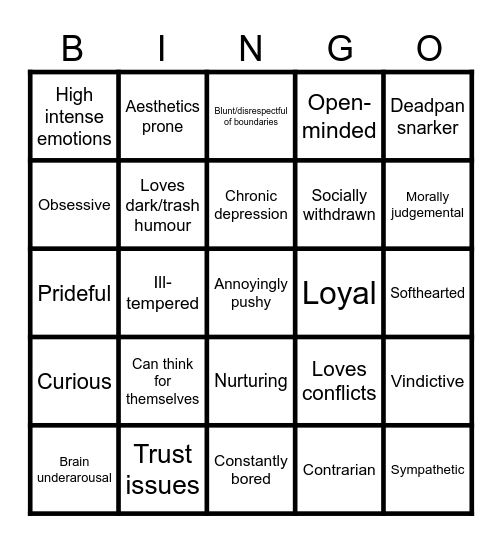 OBT bingo Card