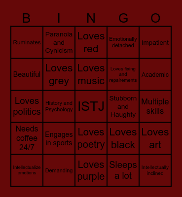 Tsaritsa Bingo Card