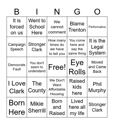 ABOVE ALL ELSE  Bingo Card