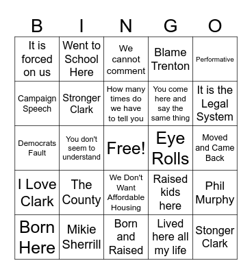 ABOVE ALL ELSE  Bingo Card