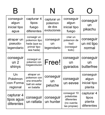 bingo cobble Bingo Card