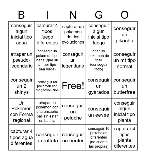 bingo cobble Bingo Card