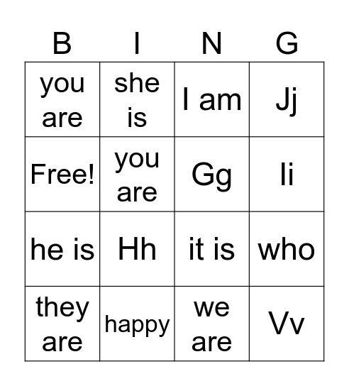 Bingo Card