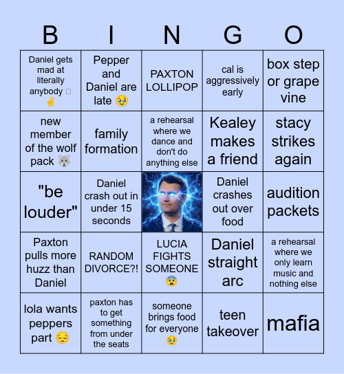 SCHOOL OF ROCK Bingo Card