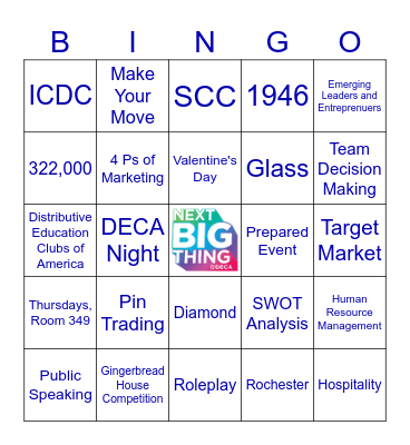 DECA Bingo! Bingo Card