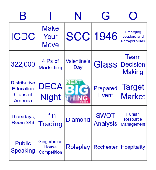 DECA Bingo! Bingo Card