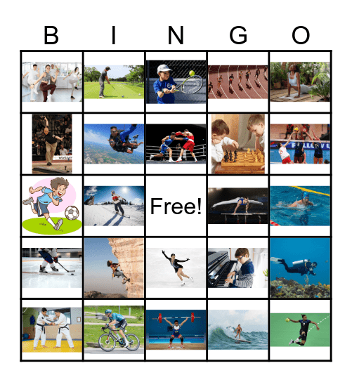 Sports Bingo Card