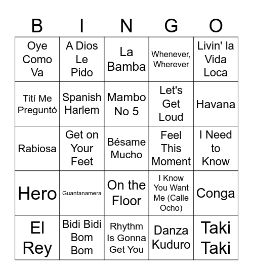 Latin Heritage Month Hits Bingo Card