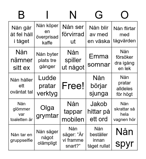 Kry Klinik Företag Bingo Card