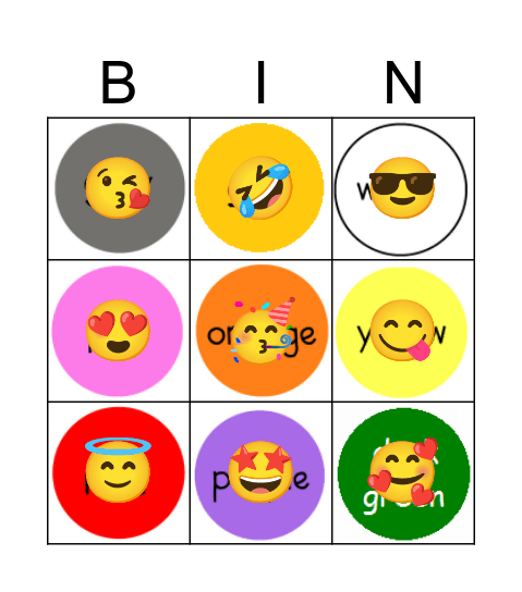 Colour Bingo Card