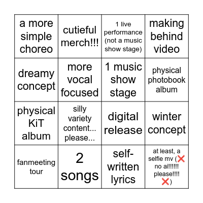 hjw2 predictions (icb we're getting it SOON?) Bingo Card