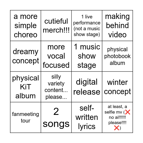hjw2 predictions (icb we're getting it SOON?) Bingo Card