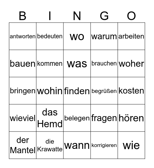 DIA 22.2.17 FAN Bingo Card