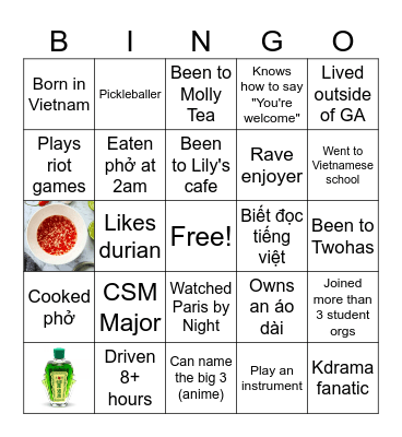 VSA Ice-Breaker Bingo '26-'27 Bingo Card