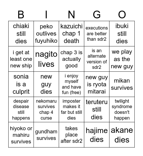 SLAYHEM BINGO Card