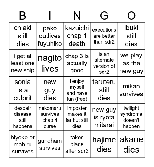 SLAYHEM BINGO Card