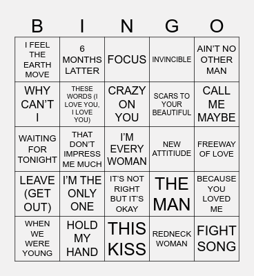 Ladies of POP Bingo Card