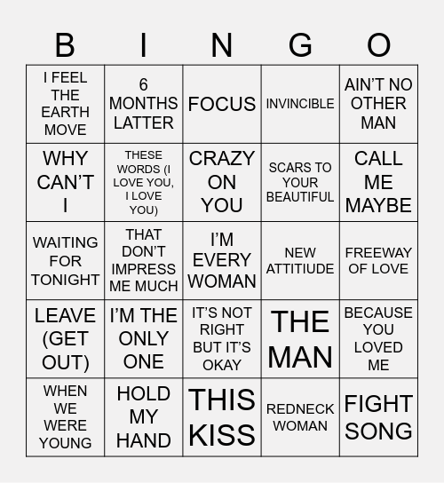 Ladies of POP Bingo Card