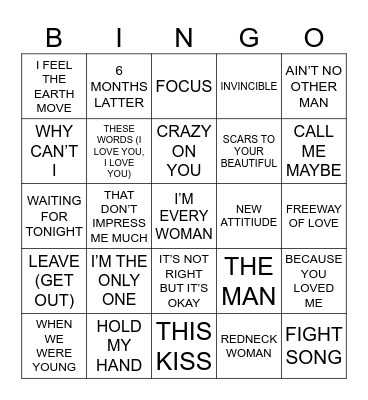 Ladies of POP Bingo Card