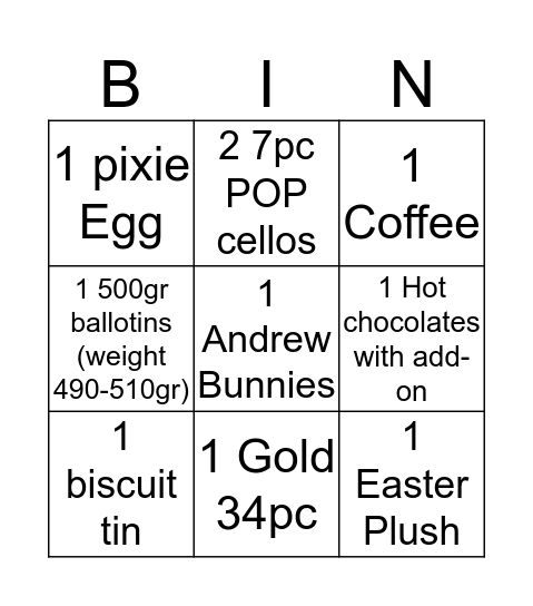 Bingo Card