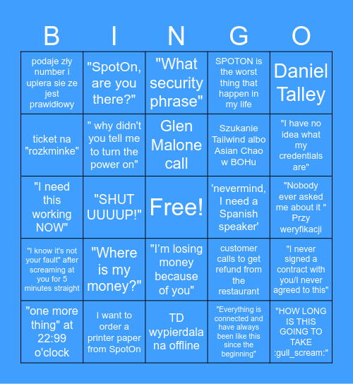 Cx bingo #2 Bingo Card